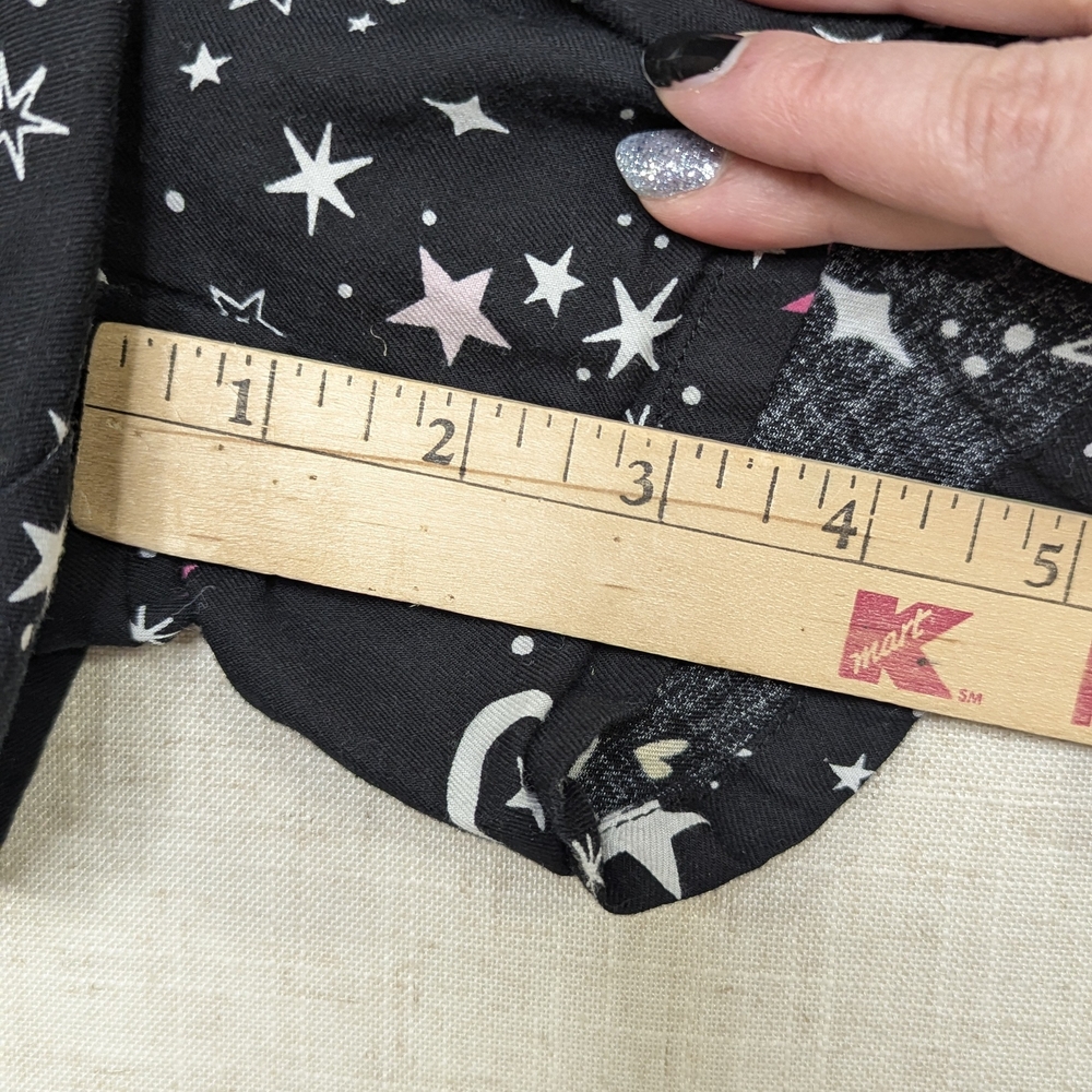 Joyspun Celestial Sleep Shorts Black White Stars Moon Plus Size 3X - Picture 10 of 10